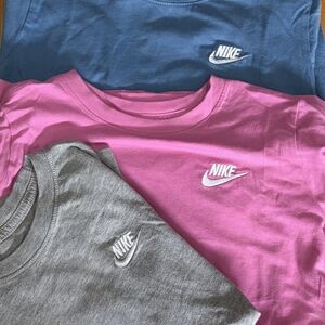 Nike Short Sleeve Tees - Blue, Pink, and Gray